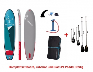 Starboard i-GO ZEN SC SUP Board aufblasbar 2021 Komplettset mit Glass PE Paddel
