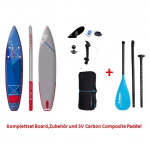 Starboard 12,6 Touring DELUXE SC SUP Board aufblasbar mit Carbon Composite Paddel 3tlg 2021