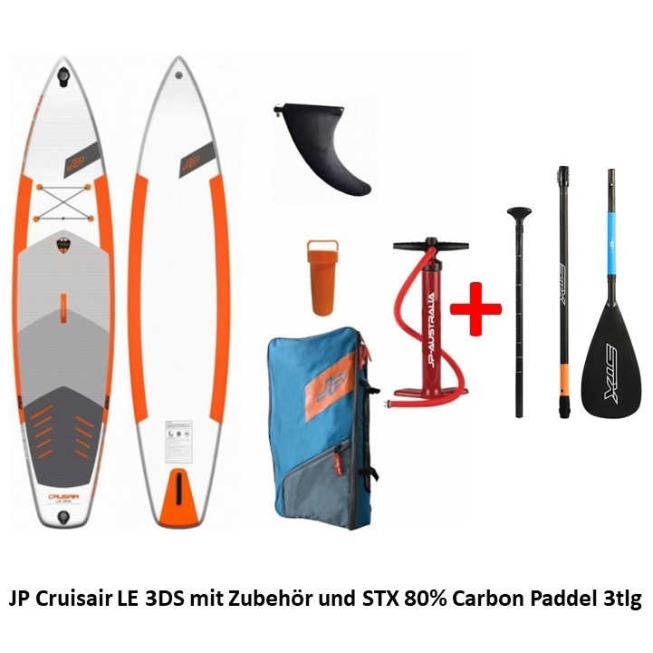 JP CruisAir 12,6 LE 3DS SUP inflatable COMPLETE SET with STX 80% Carbonpaddle 3pcs