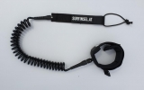 SUP Leash Line Coiled  for knee or ankle black